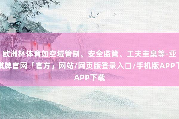 欧洲杯体育如空域管制、安全监管、工夫圭臬等-亚博棋牌官网「官方」网站/网页版登录入口/手机版APP下载