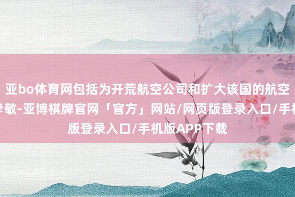 亚bo体育网包括为开荒航空公司和扩大该国的航空机队作念出孝敬-亚博棋牌官网「官方」网站/网页版登录入口/手机版APP下载