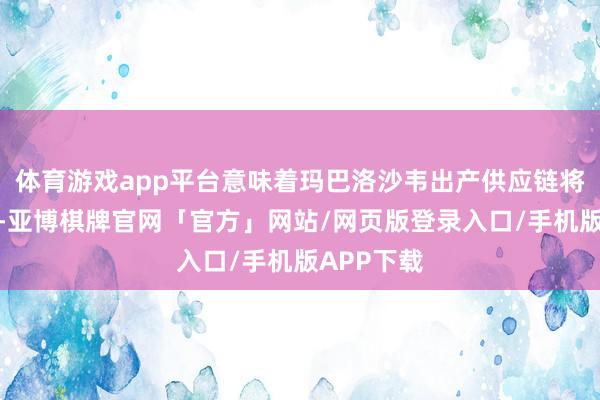 体育游戏app平台意味着玛巴洛沙韦出产供应链将灵验裁汰-亚博棋牌官网「官方」网站/网页版登录入口/手机版APP下载